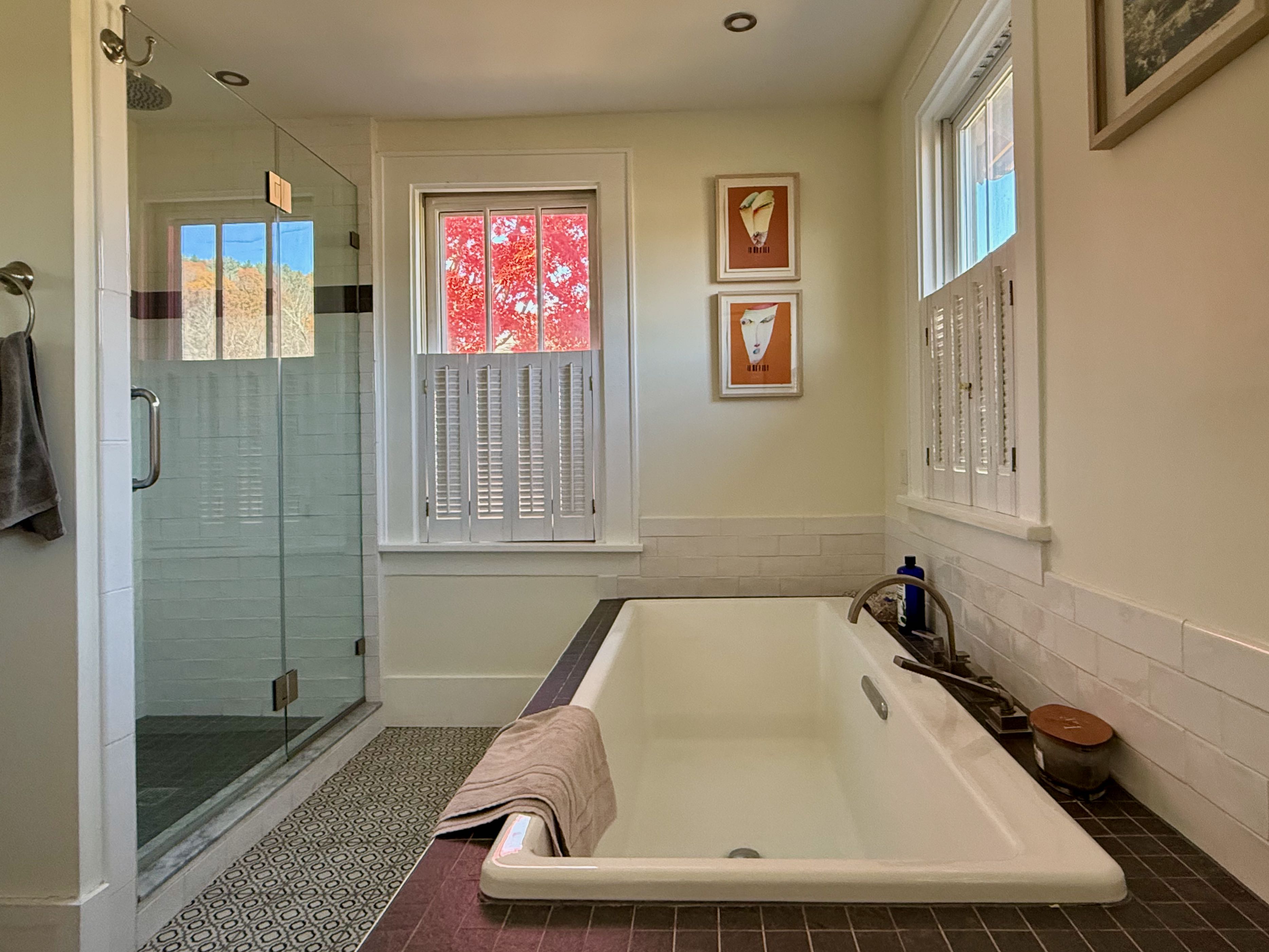 Bathroom shower and bath